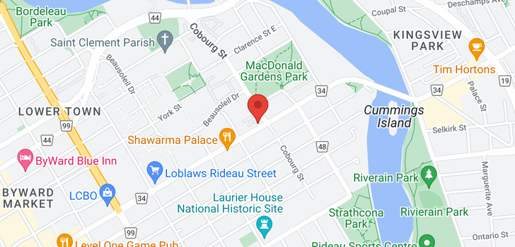map of 517 RIDEAU ST